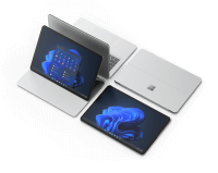 Muestra Surface Laptop Studio abierto y listo para usarse.