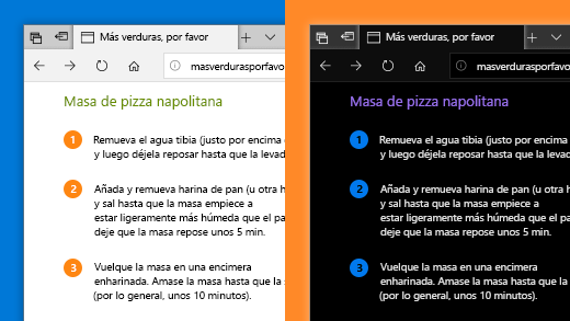 Usa filtros de color en Windows 10 aplicación Configuración para que las fotos, el texto y los colores sean más fáciles de ver.