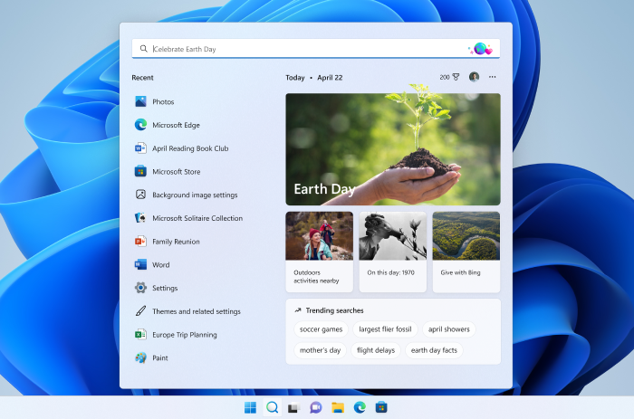 Buscar en inicio en Windows 11