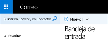 Aspecto de la cinta de Outlook Web App