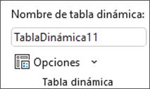 Imagen de la cinta de Excel