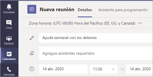 De un título a la reunión.