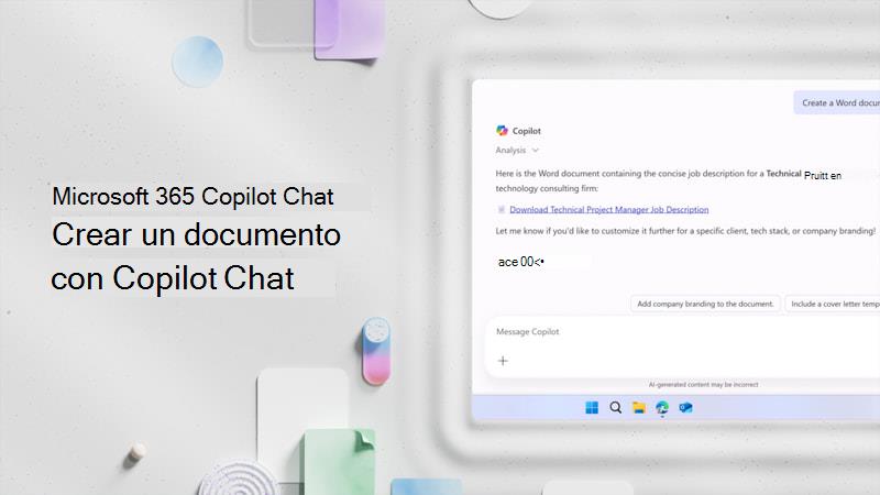 Crear un documento en Copilot Chat