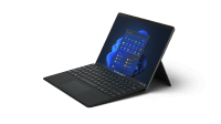 Muestra la Surface Pro 8 abierta y lista para usarse.