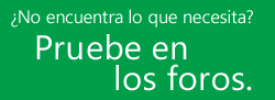 ¿No encuentra lo que necesita? Pruebe en los foros.