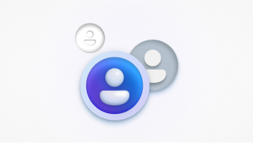Iconos que representan un portátil con dos cuentas de usuario.