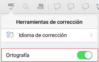 Activar la revisión ortográfica