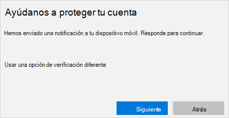 Pantalla Mobile notification (Notificación móvil)