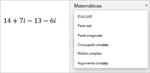 Opciones de solución de modo complejo
