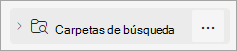Captura de pantalla de carpetas de búsqueda
