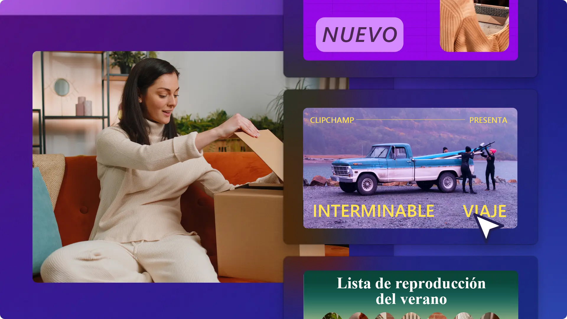 Comienza con una plantilla de proyecto de vídeo para ahorrar tiempo