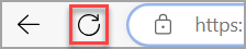 Icono Actualizar en Microsoft Edge.