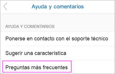 Elija las preguntas más frecuentes