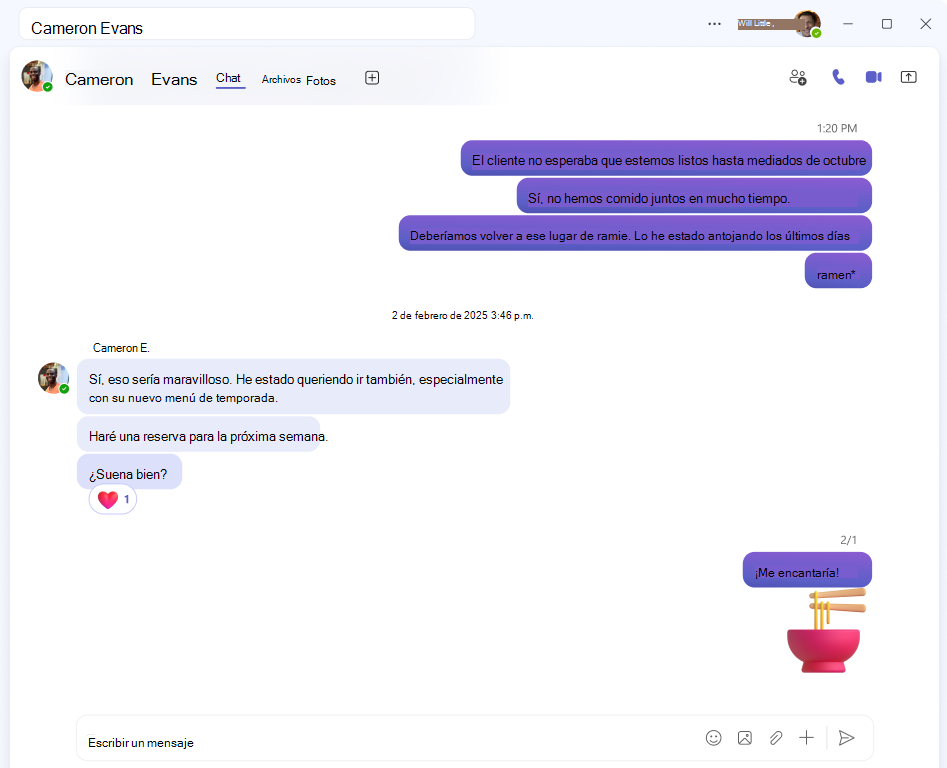 chat de escritorio