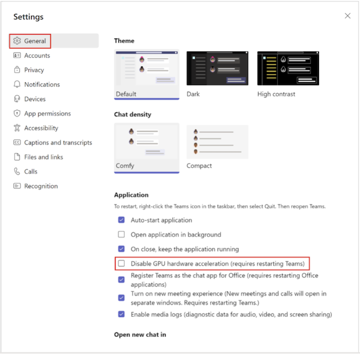 Configuración de GPU en Teams