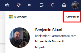 Cerrar sesión en Hotmail
