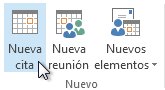 Comando Nueva cita en la cinta