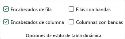 Imagen de la cinta de Excel