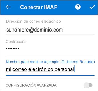 Escriba la contraseña y cualquier configuración del servidor que es posible que necesite.