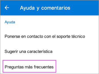 Elija las preguntas más frecuentes