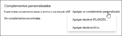 Complementos personalizados