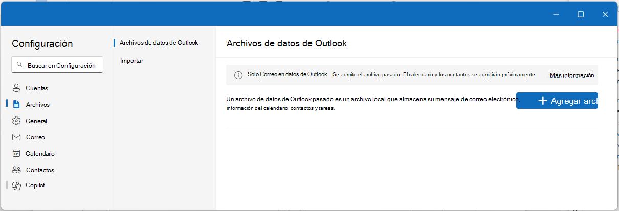 Abrir archivo PST