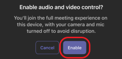 los equipos habilitan el control de audio y vídeo en el dispositivo complementario