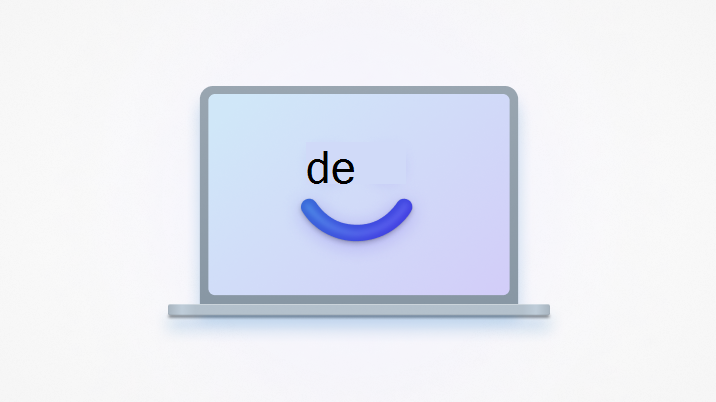 Icono de un portátil y Windows Hello cara.