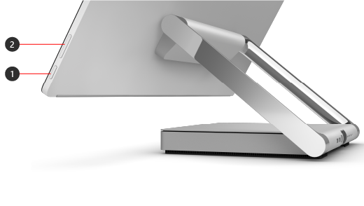 Muestra botones en el lateral de Surface Studio 2+.