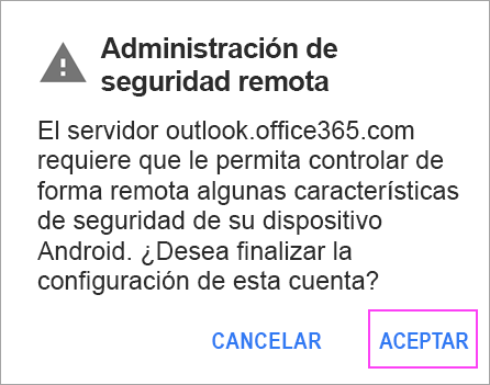 En cualquier mensaje que reciba, haga clic en Aceptar.