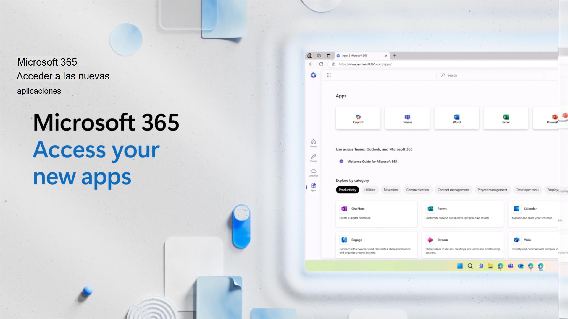 Obtener acceso a las nuevas aplicaciones de Microsoft 365