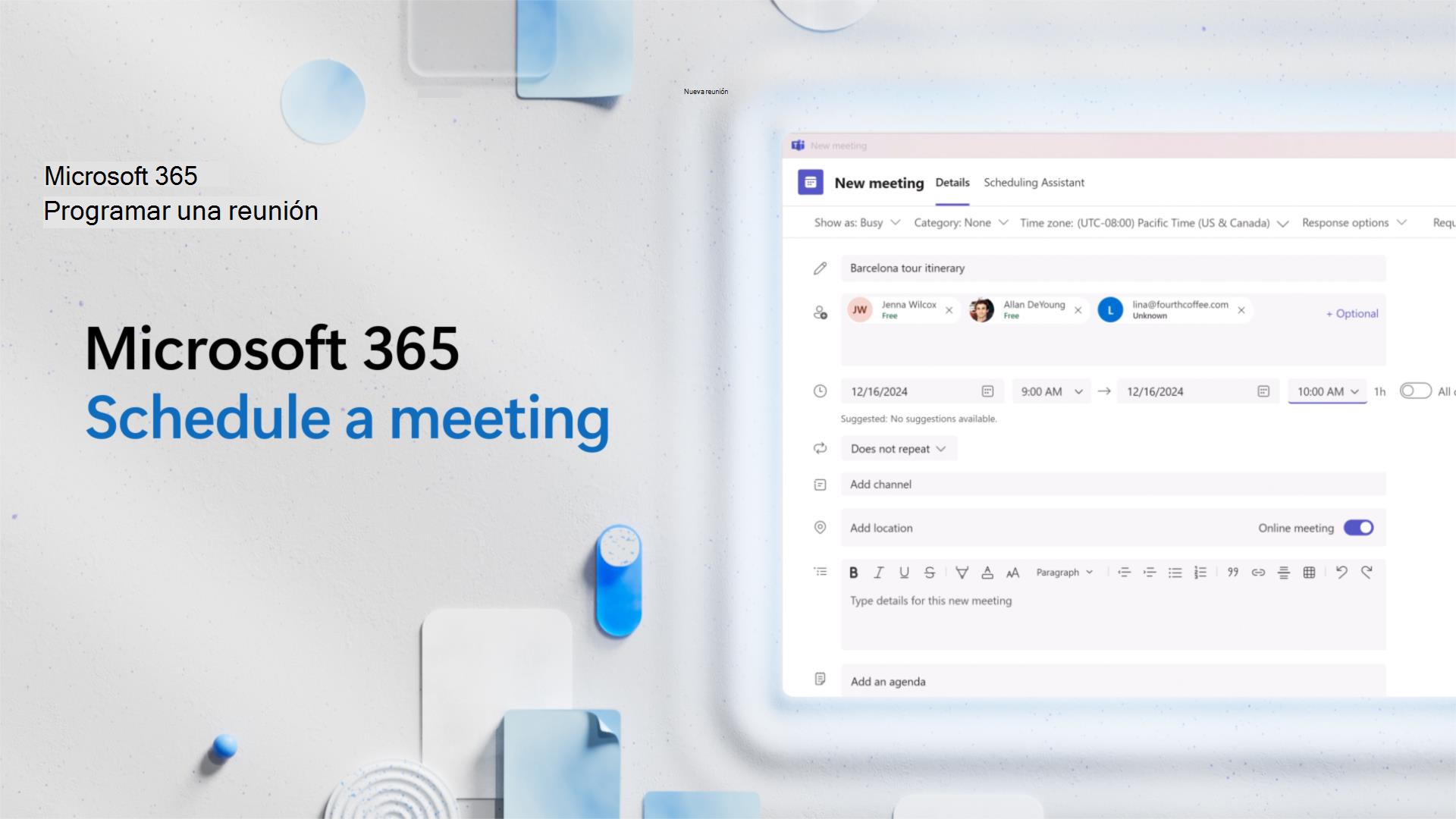 Programar una reunión en Teams