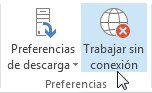 Comando Sin conexión en la cinta