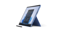Muestra el Surface Pro 95G abierto y listo para usarse.