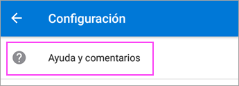 Elija Ayuda y comentarios