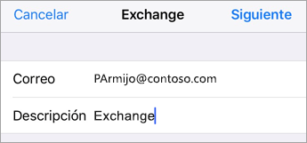 Inicio de sesión en Exchange